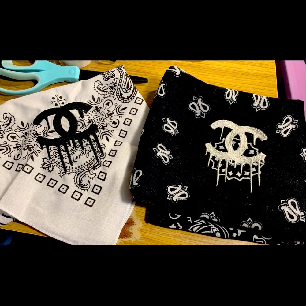 Embroidered Bandannas Any Color available.